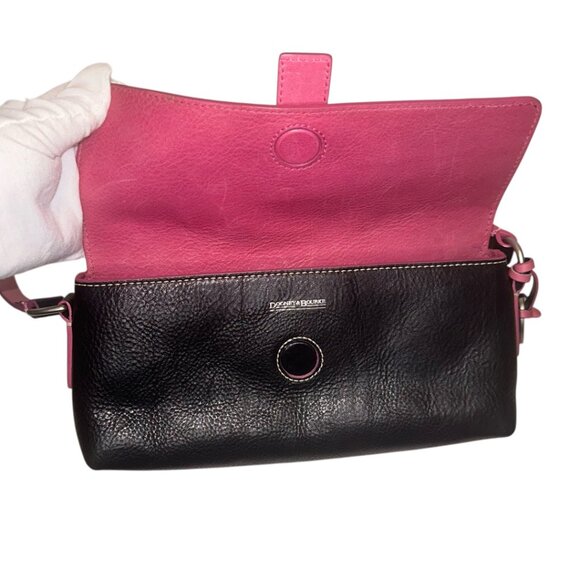 Dooney & Bourke Medium East/West Hearts Buckle Flap Leather Bag - Picture 7 of 10